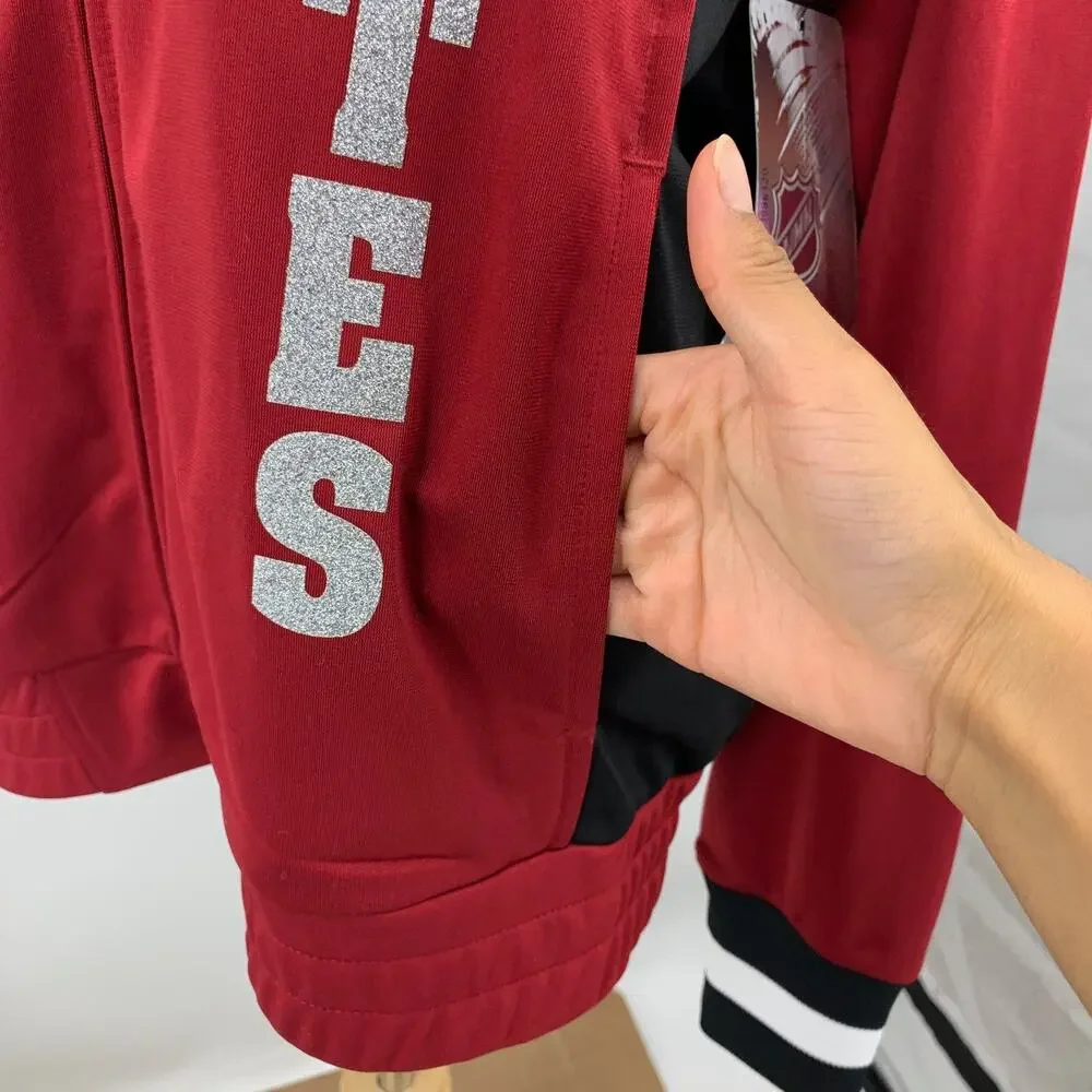 Arizona Coyotes Jacket Womens L Large On-Deck NHL Full Zip G-III Carl Banks